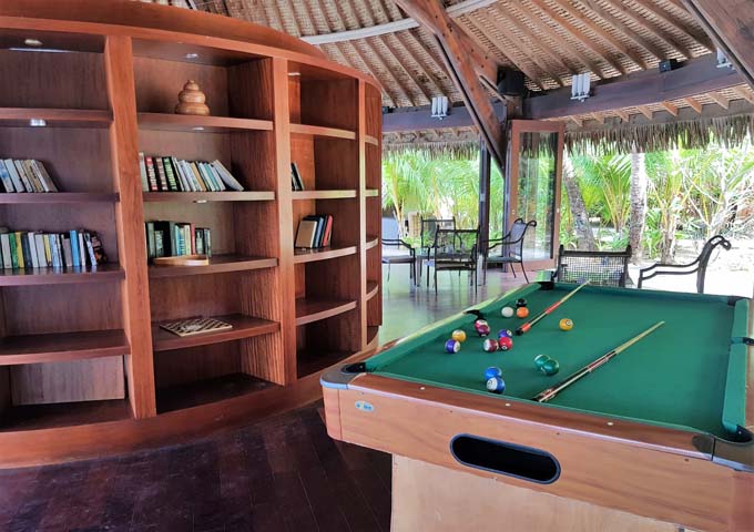The Hurricane bar also features a library and a snooker table.