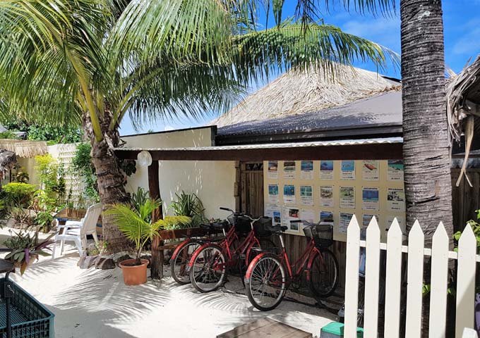 Rented bicycles are a fun way to explore the island.