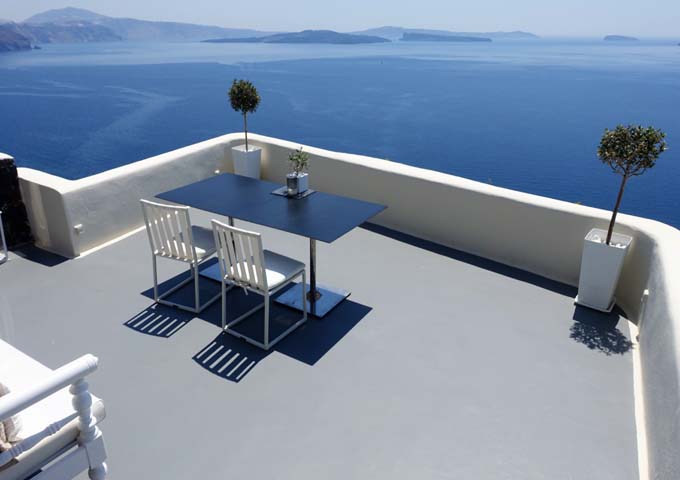 The Panorama Terrace offers a romantic dining area with fabulous views.