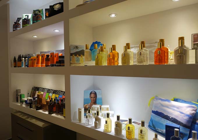 The boutique sells luxury spa, skin and body care products.