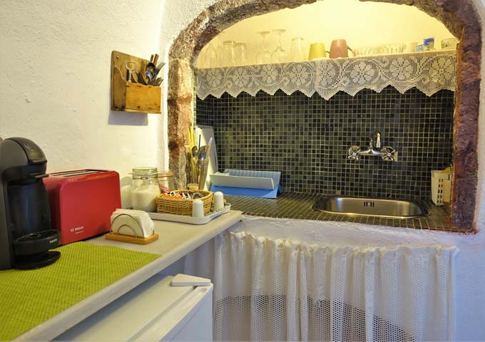 The Honeymoon Studio features a small kitchenette.