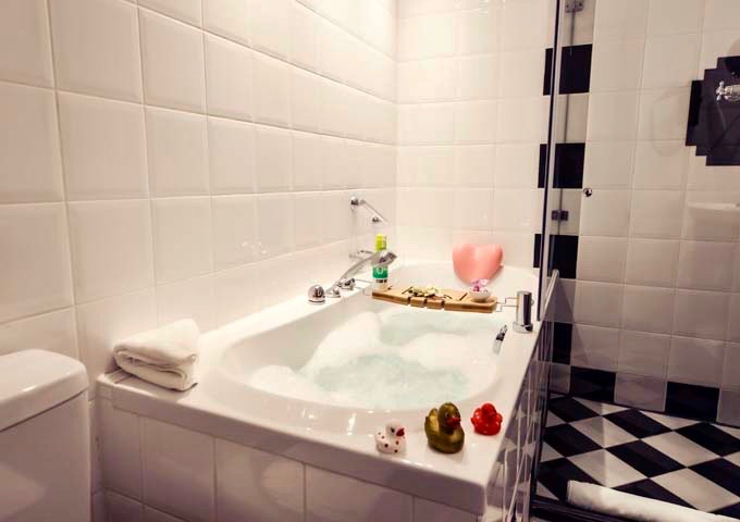 The Canal View Suites feature rubber ducks in their bubble baths.