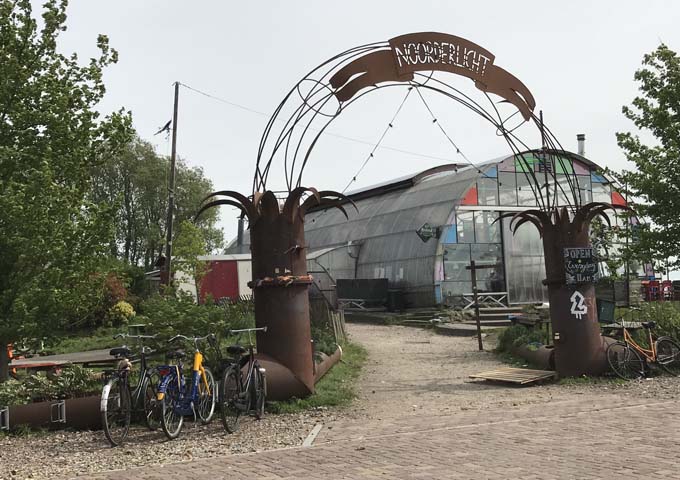 Noorderlicht is a converted greenhouse popular for its Indonesian veggie dishes, burgers, sandwiches and salads.