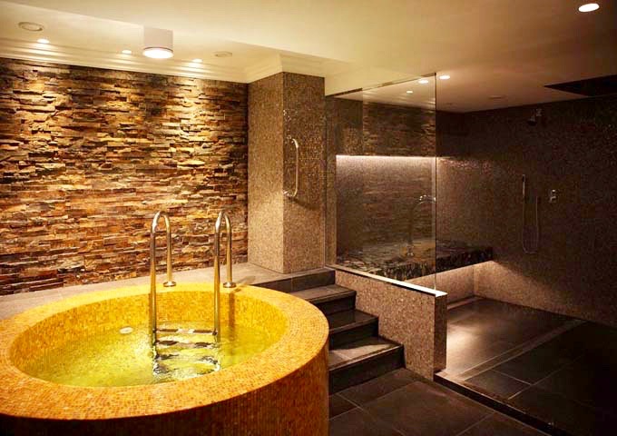The wellness center offers sauna, steam room, and a cold plunge pool.