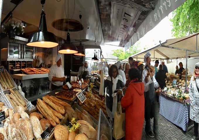 The bi-weekly farmers' market at Noordermarkt square is popular with locals.