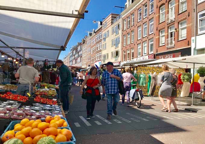 Albert Cuyp Market is a popular street market nearby.