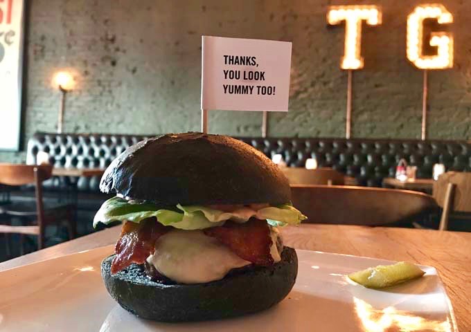 Thrill Grill serves exceleent gourmet burgers.