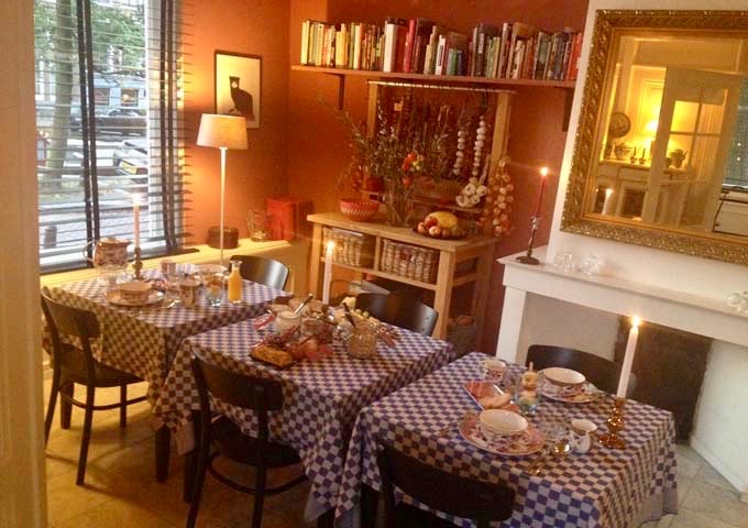 Guests are served a homemade breakfast every morning in the dining room.