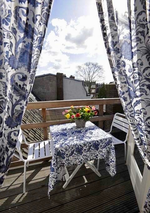 The Loft room's mezzanine terrace offers excellent canal views.