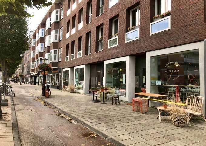 Beter & Leuk is a popular vegetarian cafe offering organic breakfasts and lunches.