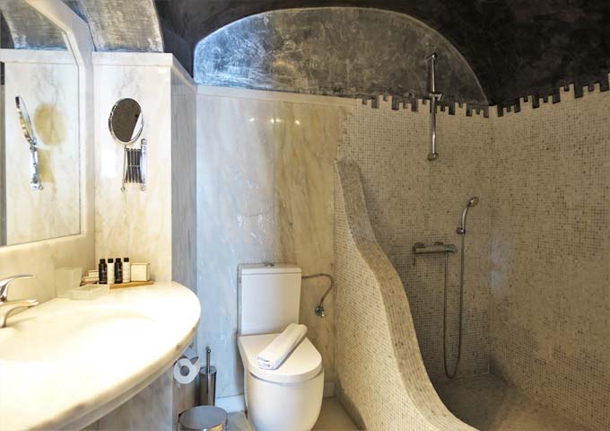 The villa also has a second bathroom similar to the master bathroom.
