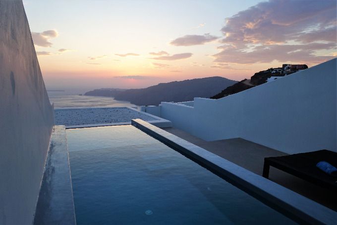 The Pool Suite's private pool offers great sunset views.
