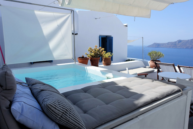 The terraces also feature a private jacuzzi.