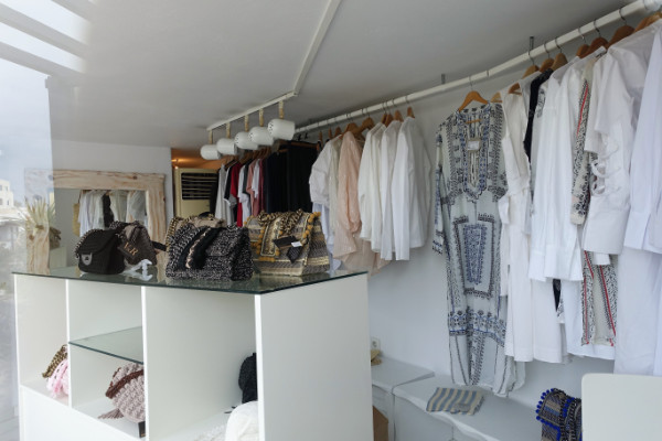 The small boutique opposite Alati sells women's clothing, swimsuits and accessories.