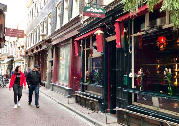 Cafe Belgique serves excellent Belgian beers.