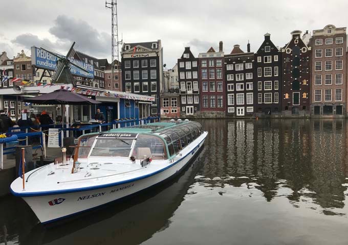 Most canal cruises start off the dock at Damrak.
