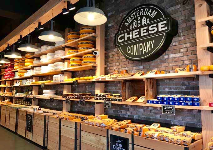 The Old Amsterdam Cheese Store sells an extensive range of Dutch cheeses.