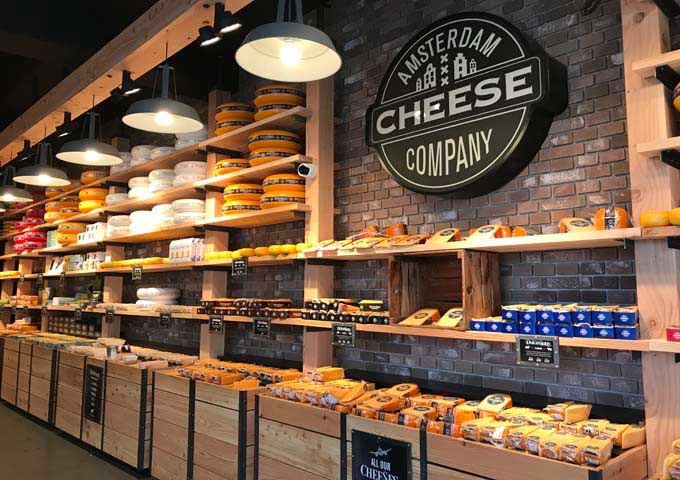 The Old Amsterdam Cheese Store is the go-to place for Dutch cheeses.