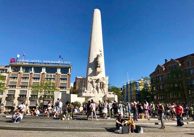 Nationaal Monument is a popular tourist attraction in Dam sqaure.