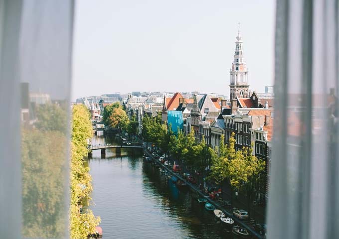 The canal view from the top floor suite is excellent.