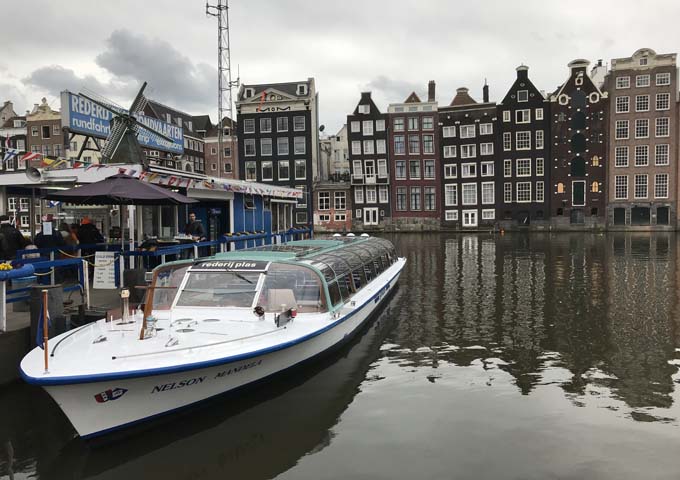 Most canal cruise boat companies use the dock off Damrak.