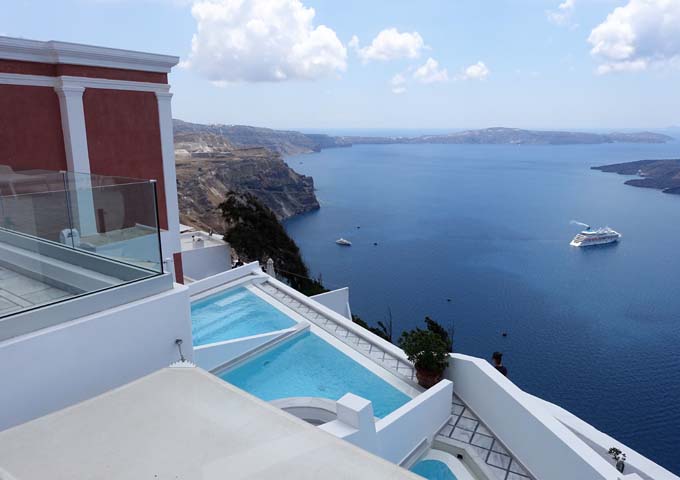 The Pool Suites feature private, heated, infinity pools.