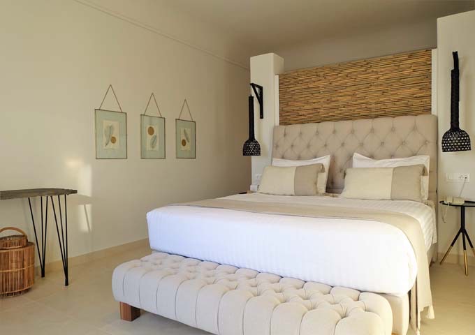 Ianthi Villa's master bedroom is very bright.