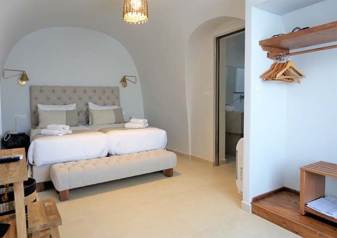 The villa's second bedroom has a cave-style design.