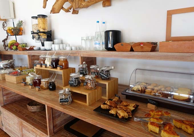 The extensive buffet breakfast features freshly-made items.