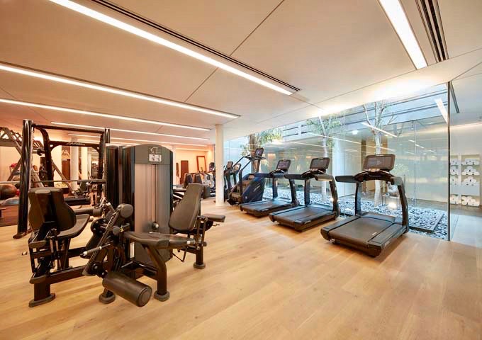 The fitness center offers several fitness classes.