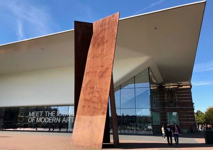 Stedelijk Museum features Netherlands' largest contemporary art collection.