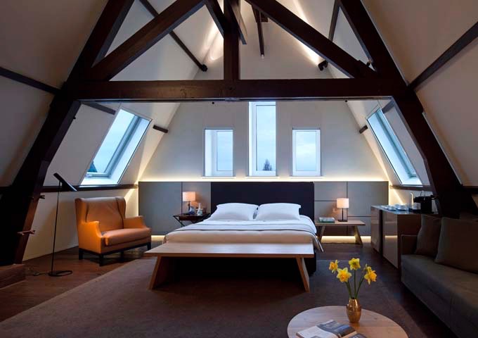 I ♥ Amsterdam Suite is a triplex with a king bed in the loft.