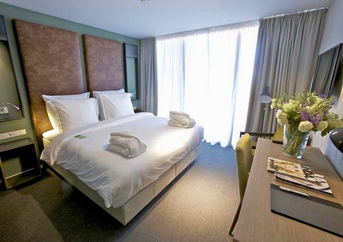 Standard Doubles offer views of the city, and cost more.