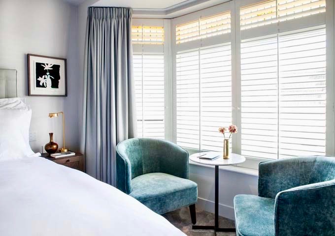 Luxury Rooms feature sitting areas and some even French balconies.