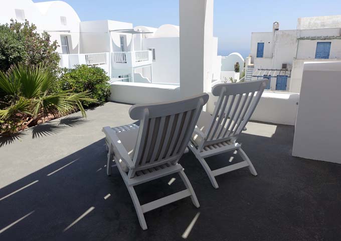 The second terrace of the suite is more secluded.