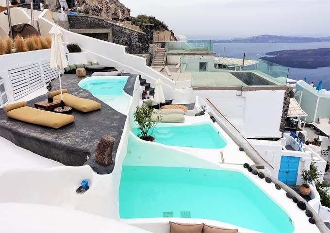 Suites have either an indoor, outdoor, or cave-style pool.
