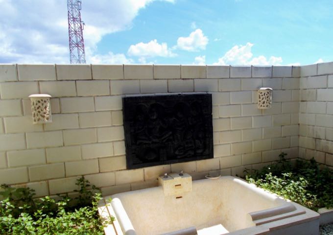 Villas also feature an outdoor bathroom.