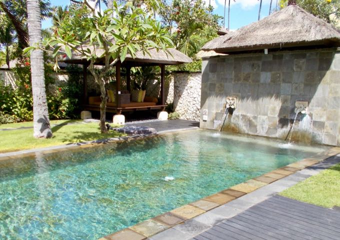 The private pools in the villas are larger than expected.