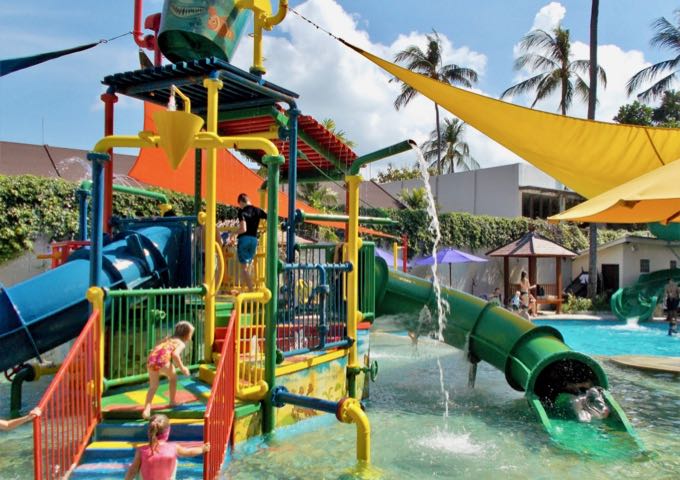 The Kids Water Fun Zone has a playground in a pool.