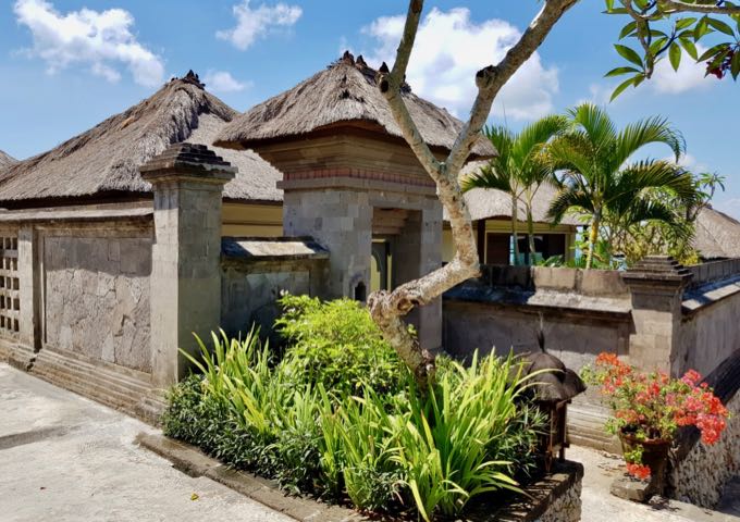 The traditionally-designed villas are secluded behind high walls.