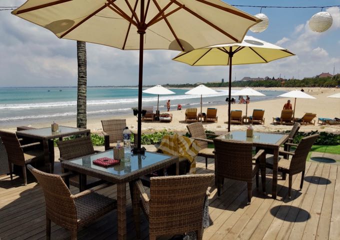 The Boardwalk Restaurant serves Mediterranean cuisine by the beach.