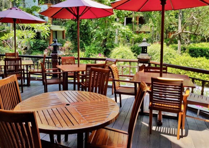 One of the terraces is only open for dining during breakfast.