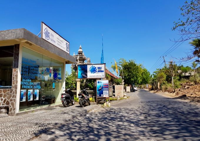 Bali Reef Divers is located just down the road.
