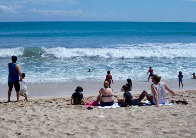 The famous Kuta Beach is opposite the resort.