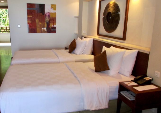 The rooms have an appealing, traditional decor.