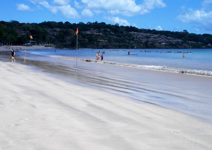 The Jimbaran beach is usually uncrowded.