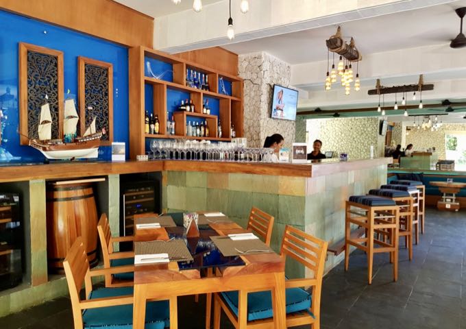 The Bay bistro offers an interesting selection of meals.