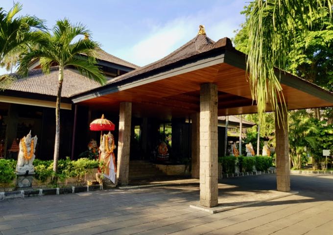 The resort is located at the popular and touristy Legian Beach.