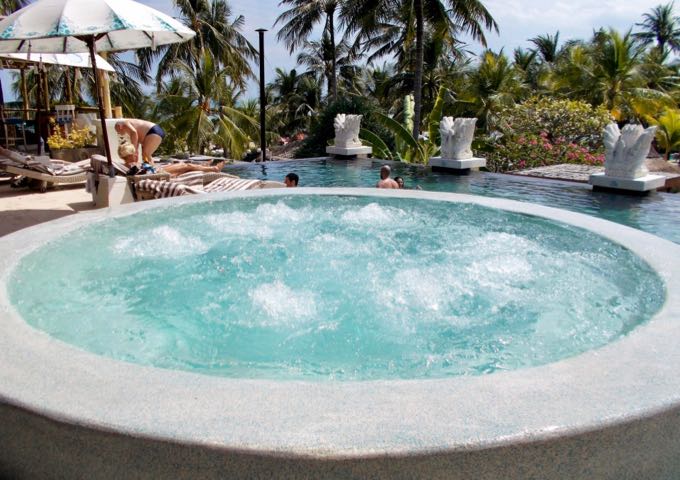 The adults-only pool also has a jacuzzi.