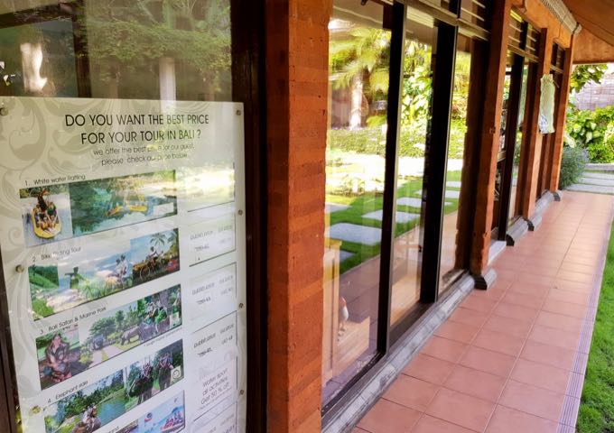 The resort also features a travel agency.
